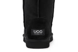 NNEKG Boots Long Classic Premium Double Face Sheepskin (Black Size 7M 8W US)