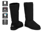 NNEKG Boots Long Classic Premium Double Face Sheepskin (Black Size 7M 8W US)
