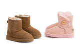 NNEKGE Boots Kids Classic Premium Double Face Sheepskin (Chestnut Size US 12 13 EU 30)