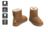NNEKGE Boots Kids Classic Premium Double Face Sheepskin (Chestnut Size US 8 9 EU 26)