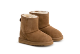NNEKGE Boots Kids Classic Premium Double Face Sheepskin (Chestnut Size US 8 9 EU 26)