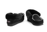 NNEKGE Moccasins Premium Sheepskin (Black Size 8M 9W US)