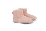 NNEKGE Boots Mini Classic Premium Double Face Sheepskin (Pink Size 7M 8W US)