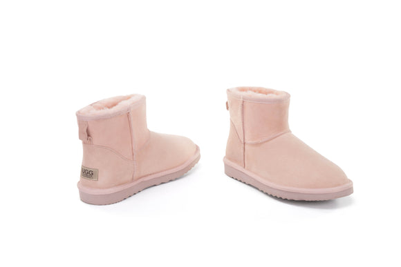 NNEKGE Boots Mini Classic Premium Double Face Sheepskin (Pink Size 9M 10W US)