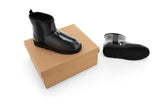 NNEKGE Boots Mini Classic Premium Sheepskin (Clear Black Size 7M 8W)