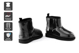 NNEKGE Boots Mini Classic Premium Sheepskin (Clear Black Size 5M 6W)