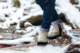 NNEKGE Boots Mini Classic Premium Sheepskin (Clear Natural Size 10M 11W)