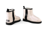 NNEKGE Boots Mini Classic Premium Sheepskin (Clear Natural Size 10M 11W)