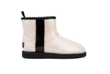 NNEKGE Boots Mini Classic Premium Sheepskin (Clear Natural Size 10M 11W)