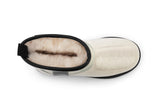 NNEKGE Boots Mini Classic Premium Sheepskin (Clear Natural Size 10M 11W)