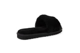NNEKGE Shearling Slides (Black Size 6M 7W US)