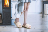 NNEKGE Shearling Slides (Cream Size 6M 7W US)