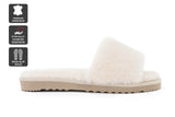 NNEKGE Shearling Slides (Cream Size 6M 7W US)