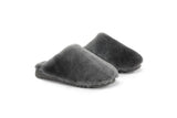 NNEKGE Shearling Slip On Slippers (Grey Size 9M 10W US)