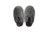 NNEKGE Shearling Slip On Slippers (Grey Size 6M 7W US)