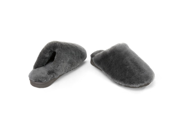 NNEKGE Shearling Slip On Slippers (Grey Size 8M 9W US)