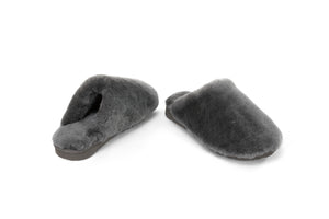 NNEKGE Shearling Slip On Slippers(Grey Size 7M 8W US)