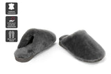 NNEKGE Shearling Slip On Slippers (Grey Size 10M 11W US)