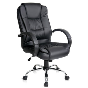NNEDSZ Leather Office Desk Computer Chair - Black