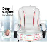 NNEDSZ Office Chair Gaming Computer Chairs Executive PU Leather Seating White