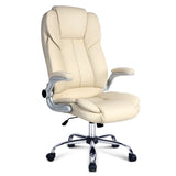 NNEDSZ  Leather Executive Office Desk Chair - Beige