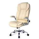 NNEDSZ  Leather Executive Office Desk Chair - Beige