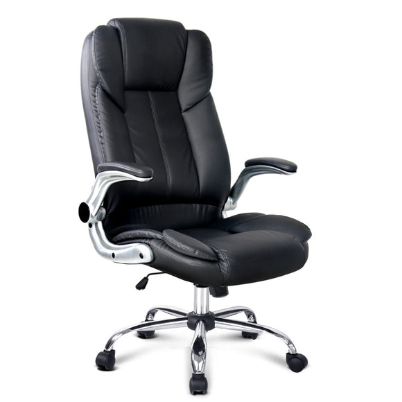 NNEDSZ PU Leather Executive Office Desk Chair - Black