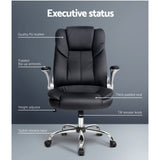 NNEDSZ PU Leather Executive Office Desk Chair - Black