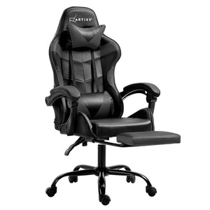 NNEDSZ Gaming Office Chair Executive Computer Leather Chairs Footrest Grey