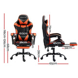 NNEDSZ Gaming Office Chair Executive Computer Leather Chairs Footrest Orange