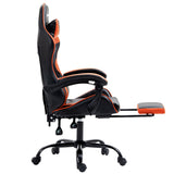 NNEDSZ Gaming Office Chair Executive Computer Leather Chairs Footrest Orange