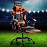 NNEDSZ Gaming Office Chair Executive Computer Leather Chairs Footrest Orange