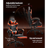 NNEDSZ Gaming Office Chair Executive Computer Leather Chairs Footrest Orange