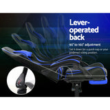 NNEDSZ  Gaming Office Chairs Computer Seating Racing Recliner Footrest Black Blue