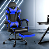NNEDSZ  Gaming Office Chairs Computer Seating Racing Recliner Footrest Black Blue