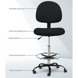 NNEDSZ Office Chair Veer Drafting Stool Fabric Chairs Black