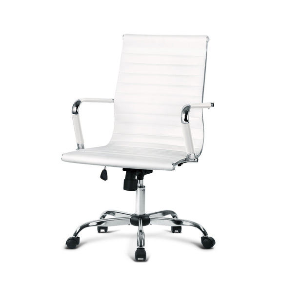 NNEDSZ  Gaming Office Chair Computer Desk Chairs Home Work Study White Mid Back