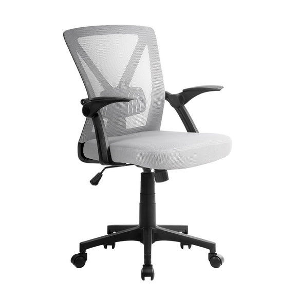 NNEDSZ Office Chair Gaming Executive Computer Chairs Study Mesh Seat Tilt Grey