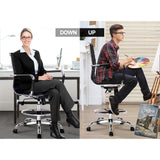 NNEDSZ Office Chair Veer Drafting Stool Mesh Chairs Armrest Standing Desk Black