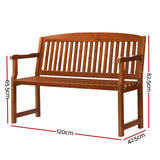 NNEDSZ Outdoor Garden Bench Seat Wooden Chair Patio Furniture Timber Lounge