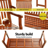 NNEDSZ Outdoor Garden Bench Seat Wooden Chair Patio Furniture Timber Lounge