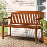 NNEDSZ Outdoor Garden Bench Seat Wooden Chair Patio Furniture Timber Lounge