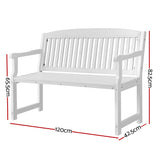 NNEDSZ Outdoor Garden Bench Seat Wooden Chair Patio Furniture Timber Lounge