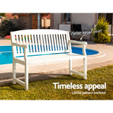 NNEDSZ Outdoor Garden Bench Seat Wooden Chair Patio Furniture Timber Lounge