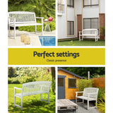 NNEDSZ Outdoor Garden Bench Seat Wooden Chair Patio Furniture Timber Lounge