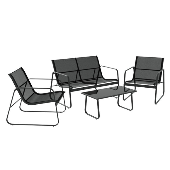 NNEDSZ Outdoor Lounge Setting Garden Patio Furniture Textilene Sofa Table Chair