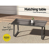 NNEDSZ Outdoor Lounge Setting Garden Patio Furniture Textilene Sofa Table Chair
