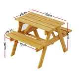 NNEDSZ Kids Outdoor Table and Chairs Picnic Bench Seat Children Wooden Indoor