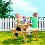 NNEDSZ Kids Outdoor Table and Chairs Picnic Bench Seat Children Wooden Indoor