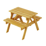 NNEDSZ Kids Outdoor Table and Chairs Picnic Bench Seat Umbrella Children Wooden